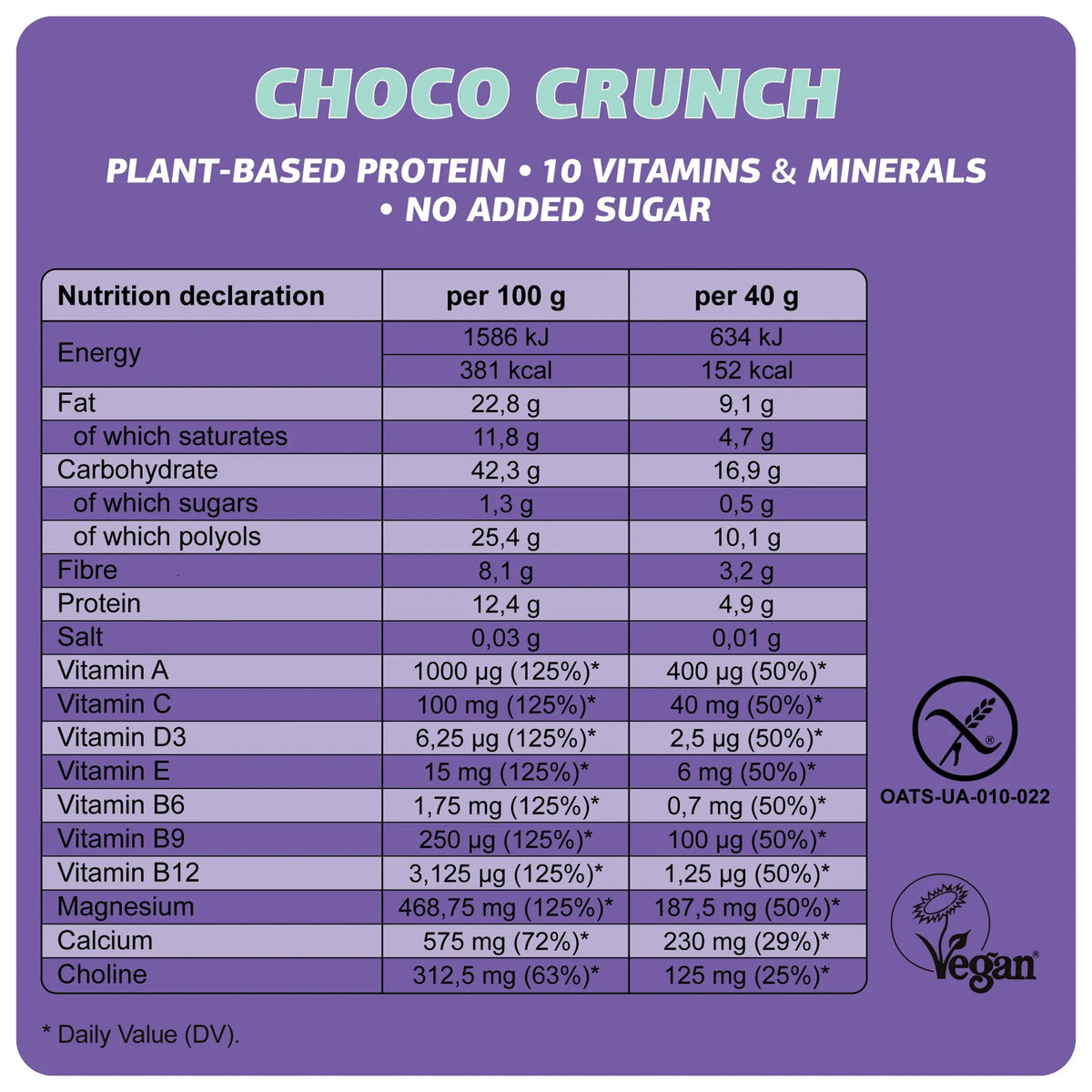 Baton vegan low-sugar CIOCOLATA CROCANTA (FIZI)