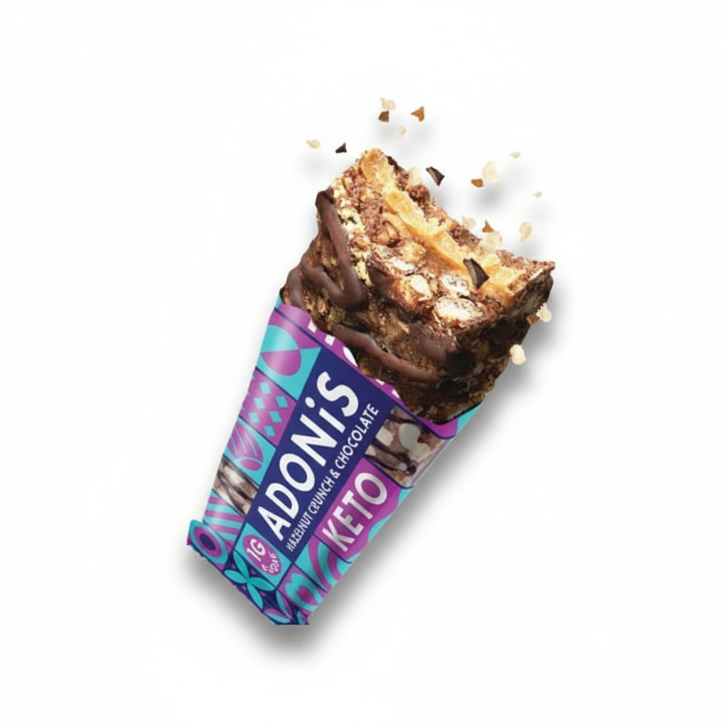 Baton keto cu alune crocante si cacao (Adonis)