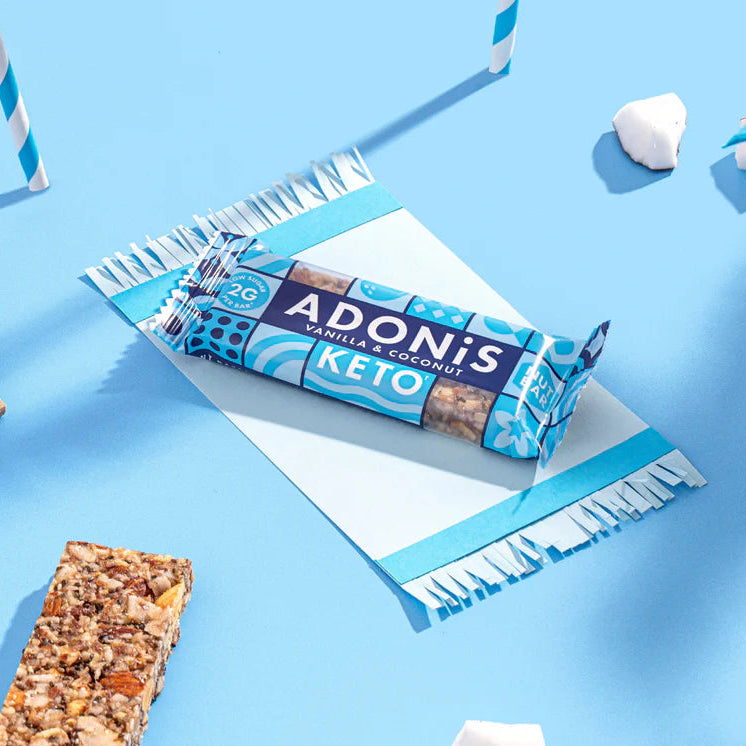 Baton keto cu alune, vanilie si nuca de cocos (Adonis)