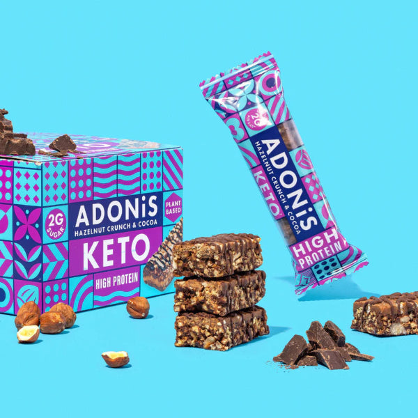Baton keto cu alune crocante si cacao (Adonis)