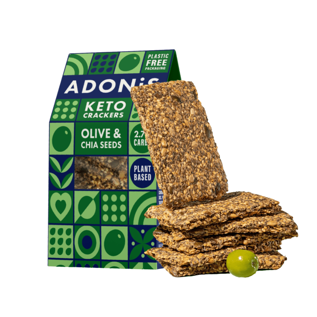 Crackers keto cu masline si seminte de chia