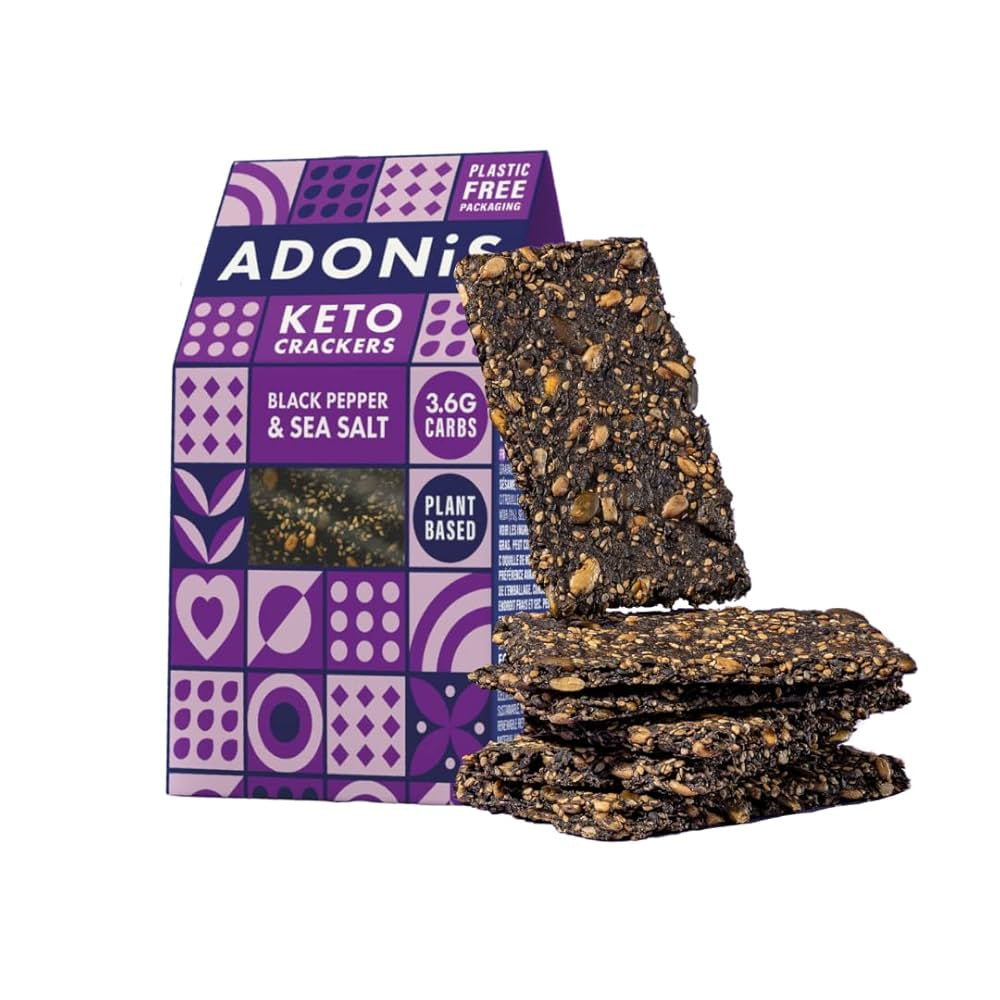 Crackers keto cu Piper negru si sare de mare