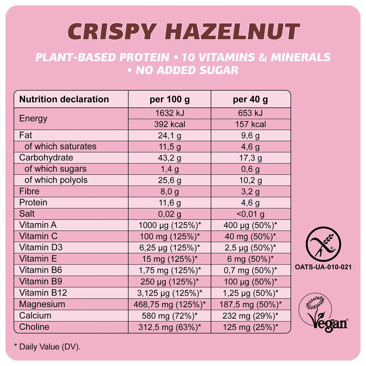 Baton vegan low-sugar ALUNE DE PADURE CROCANTE (FIZI)
